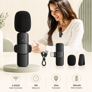 K9 Dual Wireless Lavalier Microphone Set