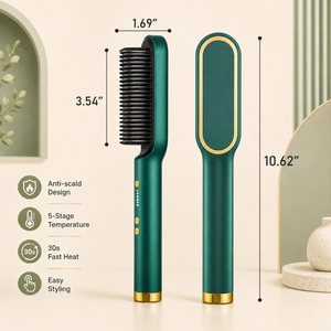 2-in-1 Hair Straightening & Curling Brush