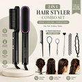 2-in-1 Hair Straightening and Curling Brush