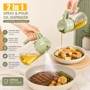 2-in-1 Oil Sprayer Pourer Bottle