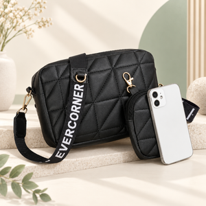 2-Piece Quilted Crossbody Bag Set