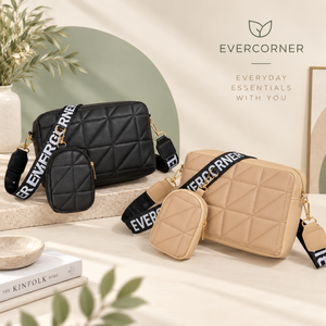 2-Piece Quilted Crossbody Bag Set