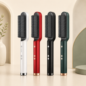 2-in-1 Hair Straightening & Curling Brush